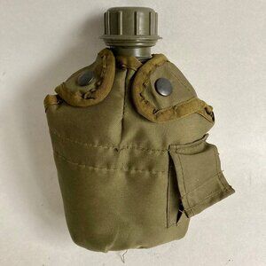 USGI Canteen Pouch w/Canteen Vintage OD Green Army USMC